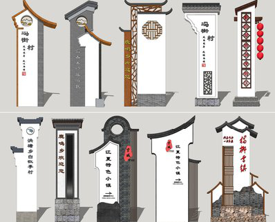 镇巴美丽乡村标识标牌有哪些分类？